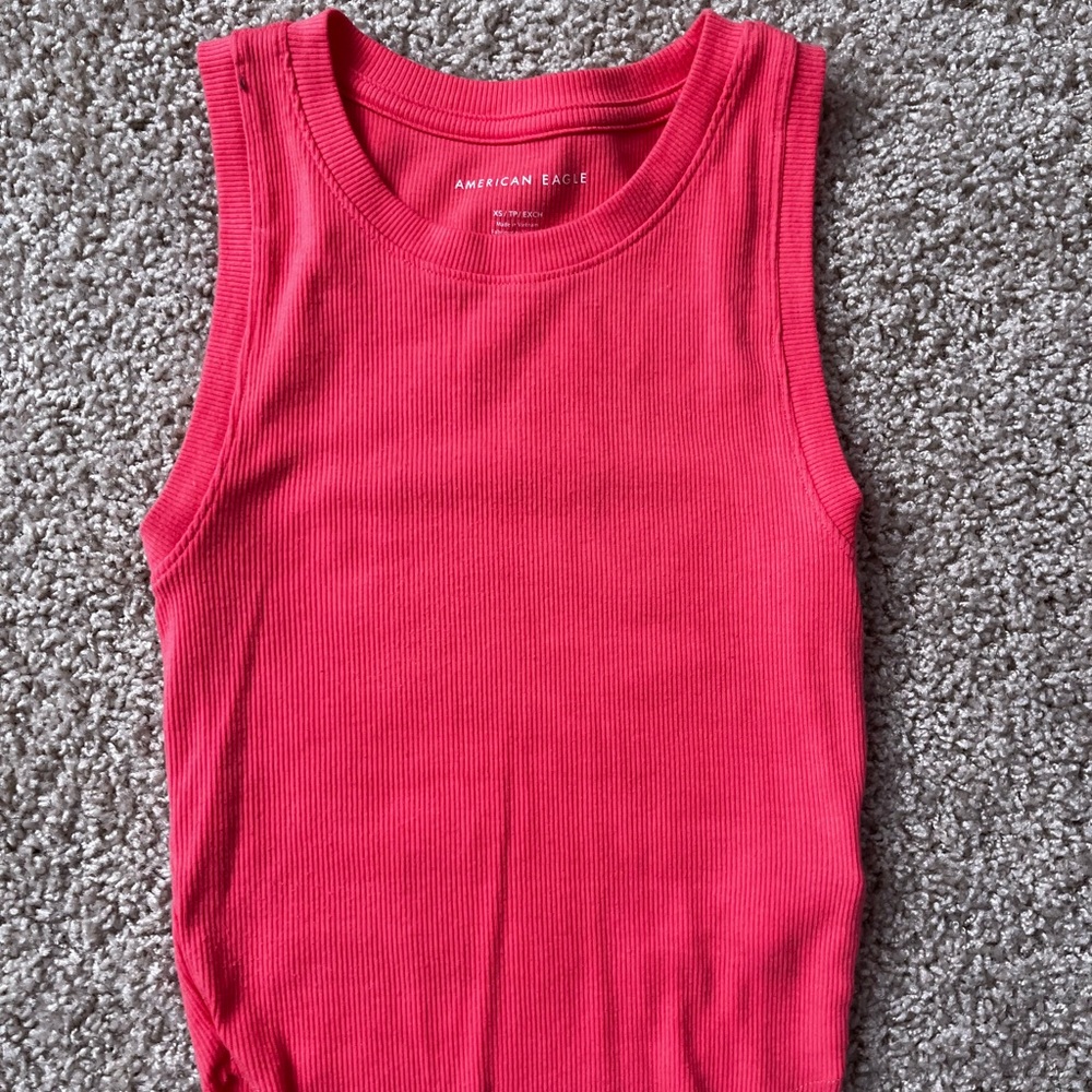 American Eagle Outfitters Women’s Red/Pink Tank Top